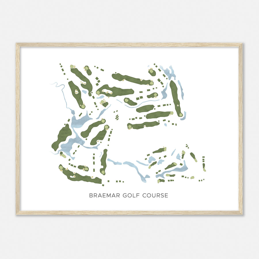 Print of Braemar Golf Course Modern Map