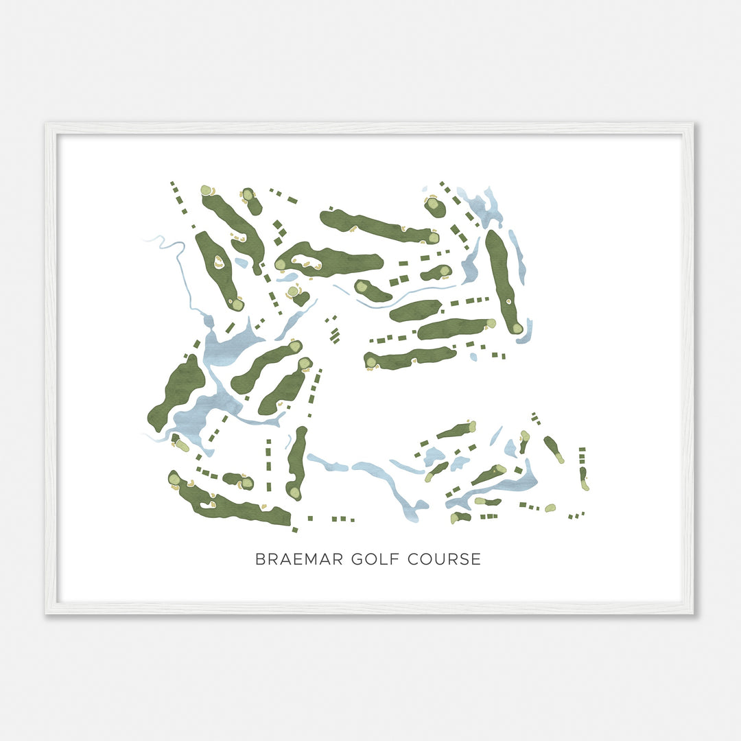 Print of Braemar Golf Course Modern Map