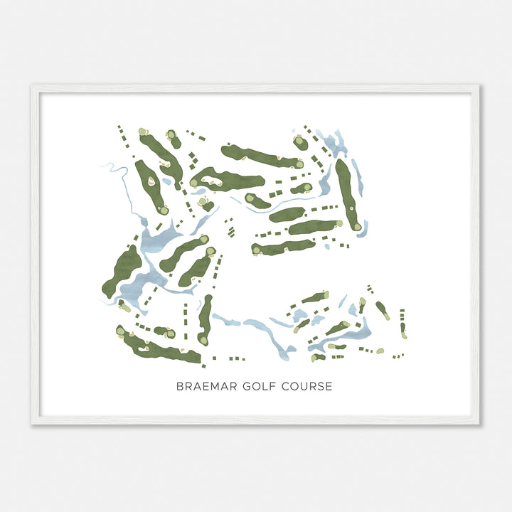 Print of Braemar Golf Course Modern Map