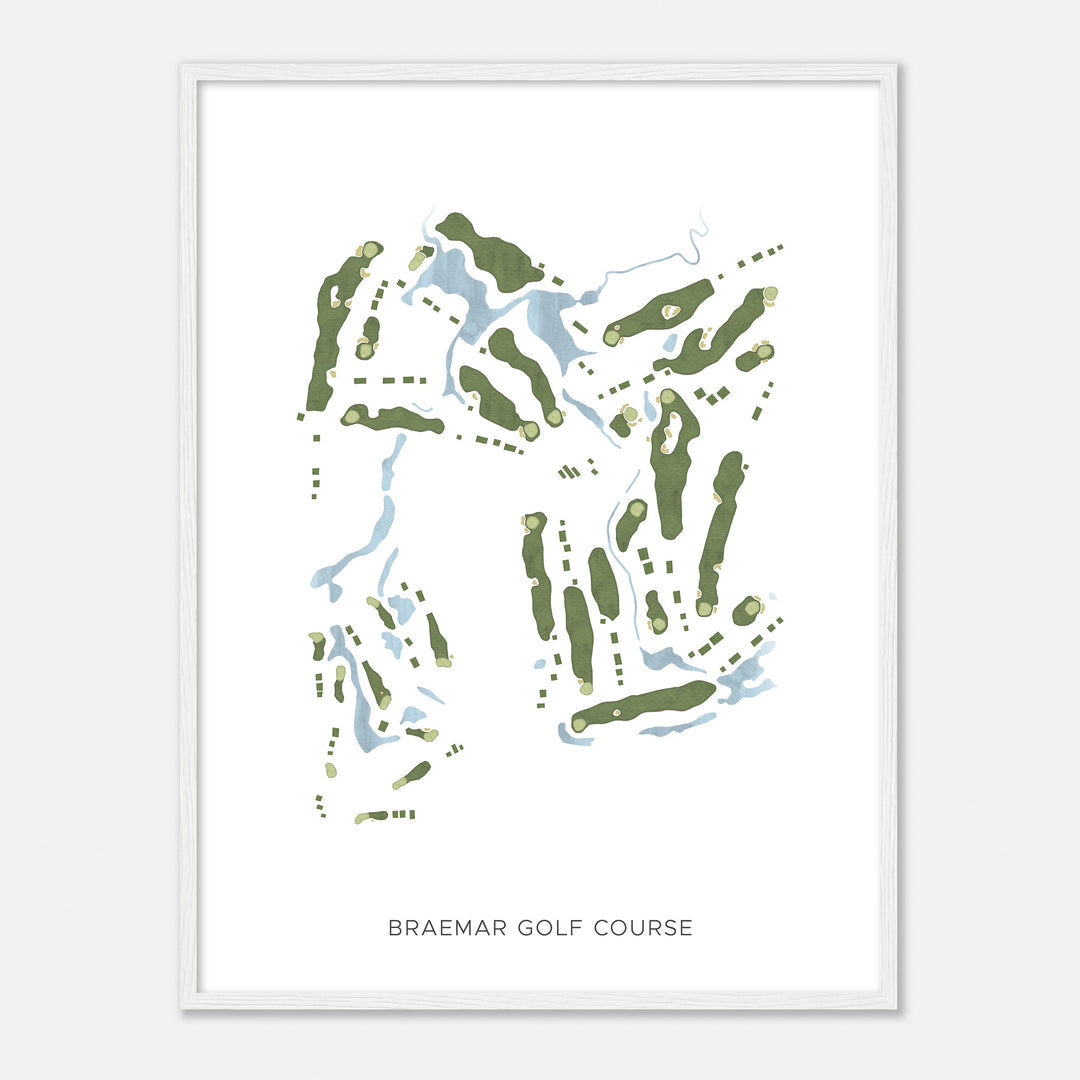Print of Braemar Golf Course Modern Map