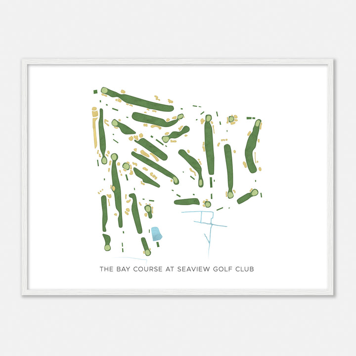 Print of The Bay Course At Seaview Golf Club Modern Map