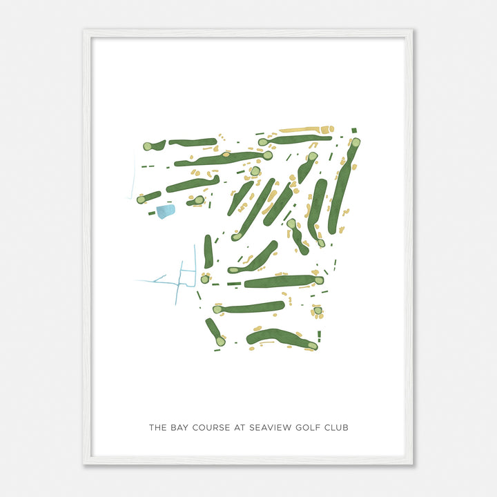 Print of The Bay Course At Seaview Golf Club Modern Map