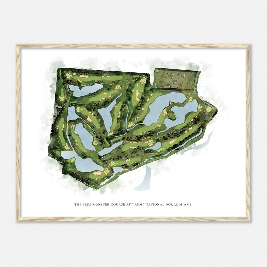 Print of The Blue Monster Course At Trump National Doral Miami Classic Map