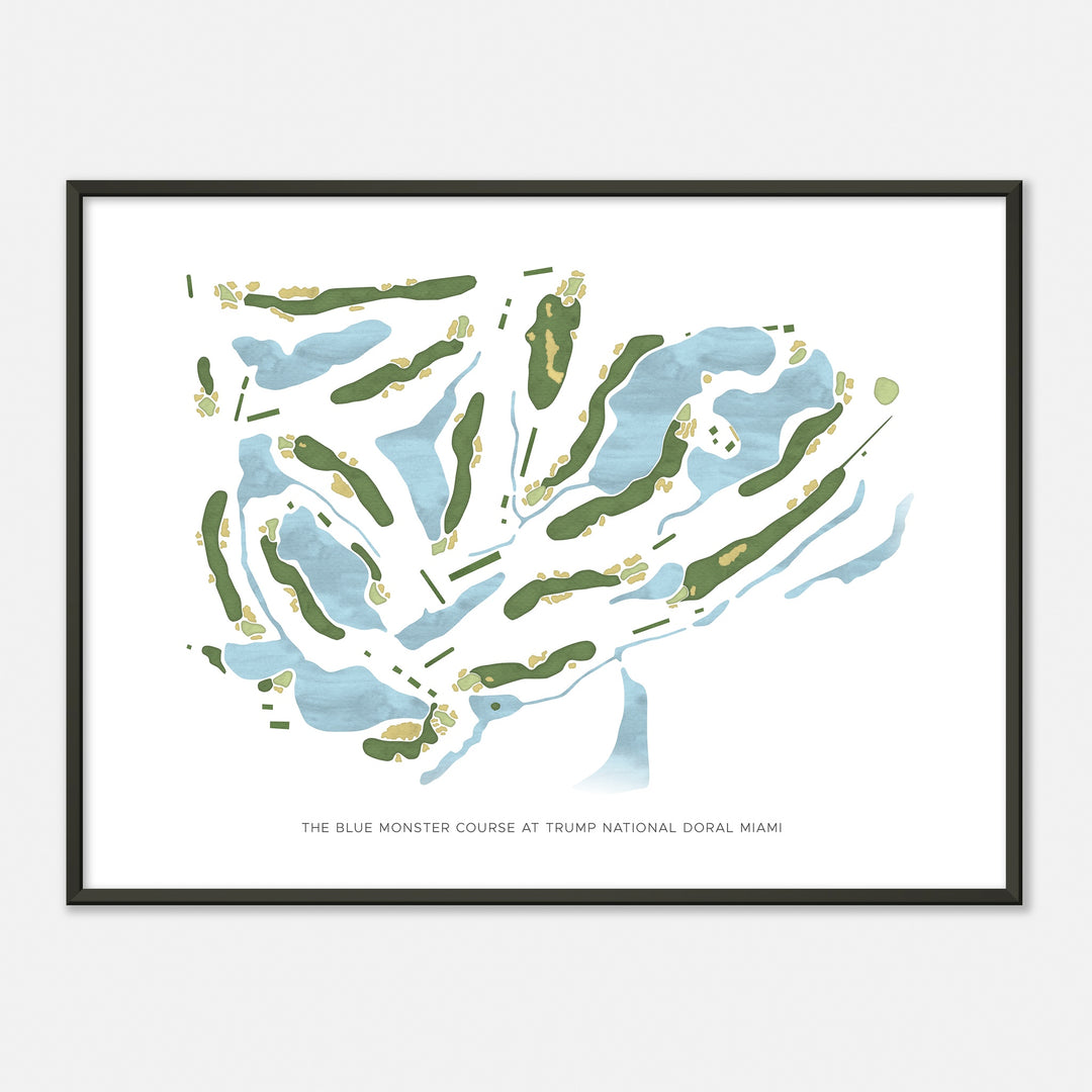 Print of The Blue Monster Course At Trump National Doral Miami Modern Map