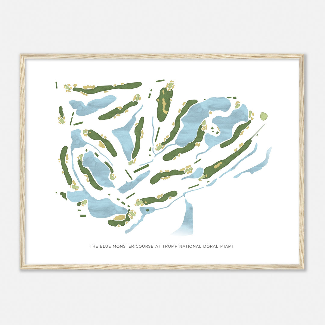 Print of The Blue Monster Course At Trump National Doral Miami Modern Map