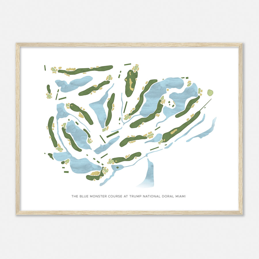 Print of The Blue Monster Course At Trump National Doral Miami Modern Map