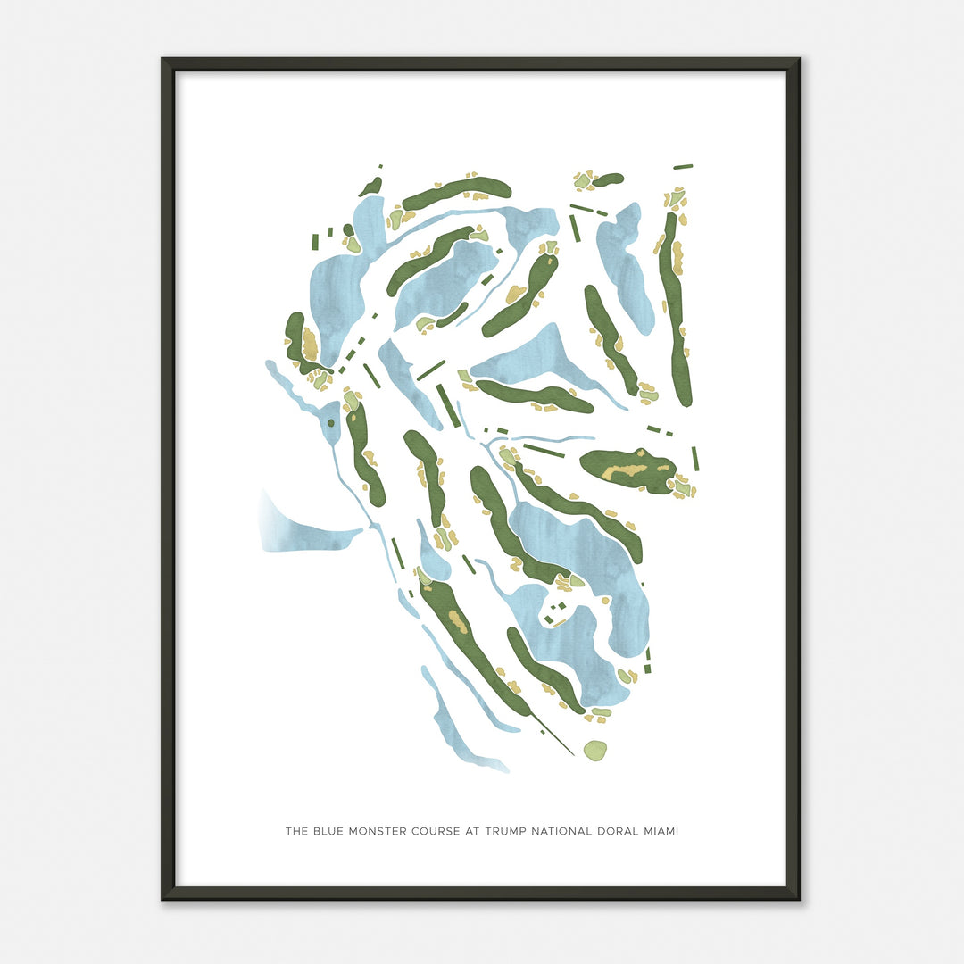 Print of The Blue Monster Course At Trump National Doral Miami Modern Map