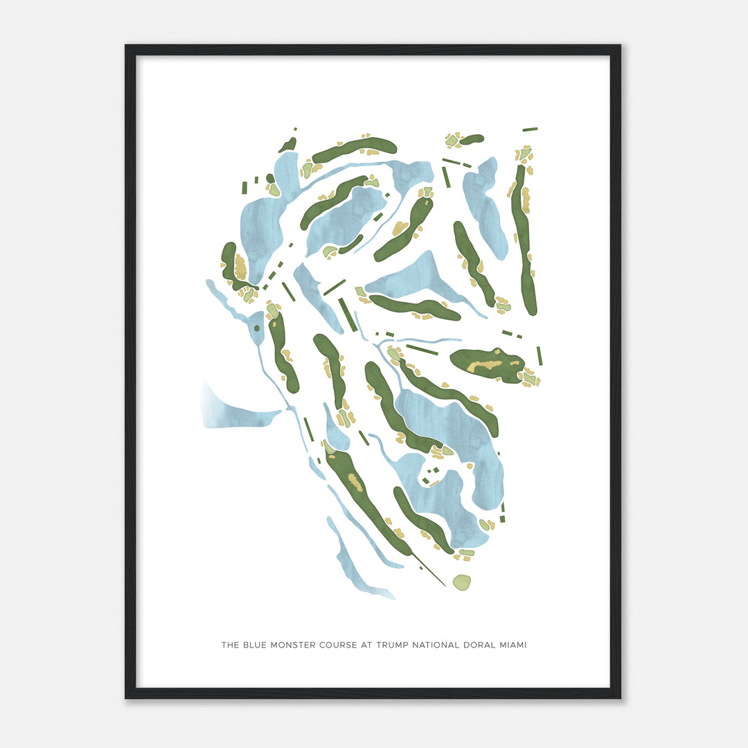 Print of The Blue Monster Course At Trump National Doral Miami Modern Map