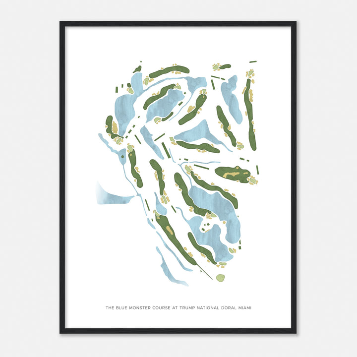 Print of The Blue Monster Course At Trump National Doral Miami Modern Map