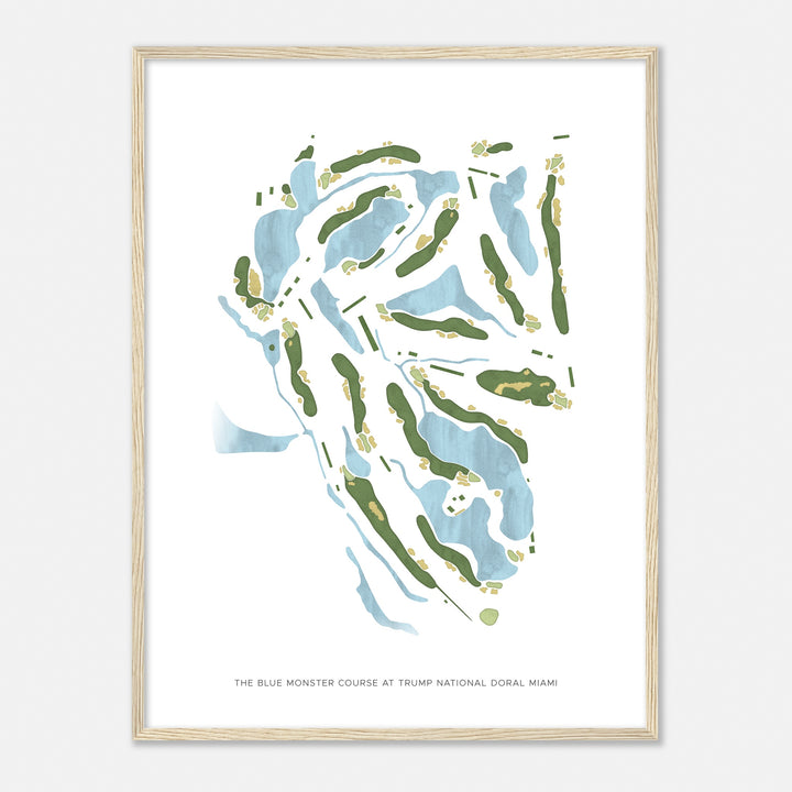 Print of The Blue Monster Course At Trump National Doral Miami Modern Map
