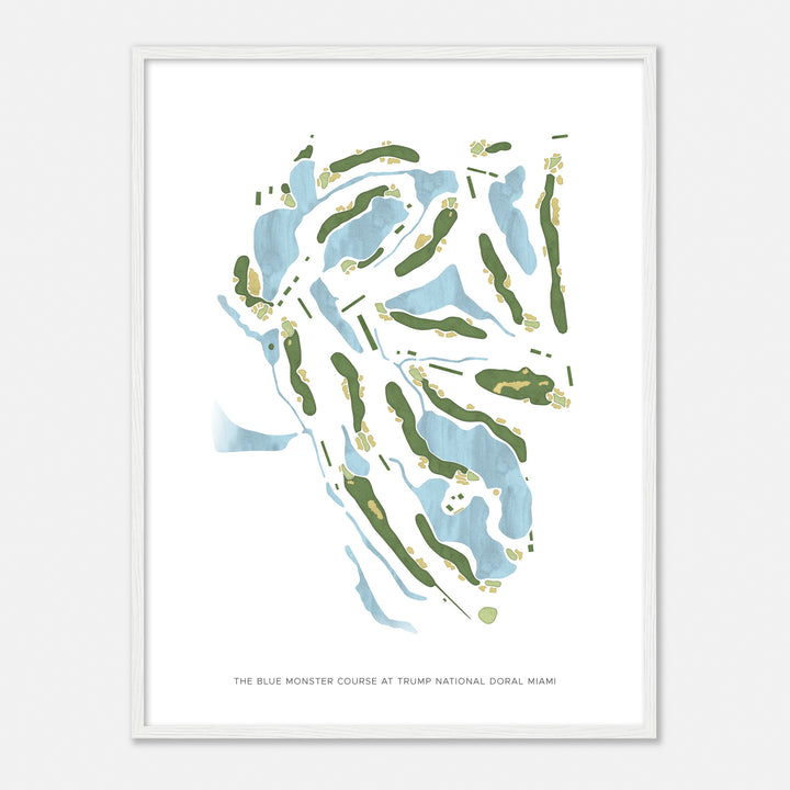 Print of The Blue Monster Course At Trump National Doral Miami Modern Map
