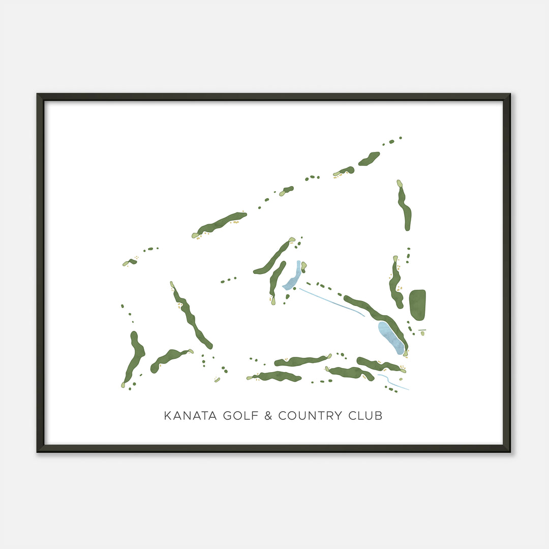 Print of Kanata Golf & Country Club Modern Map