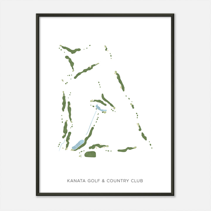 Print of Kanata Golf & Country Club Modern Map