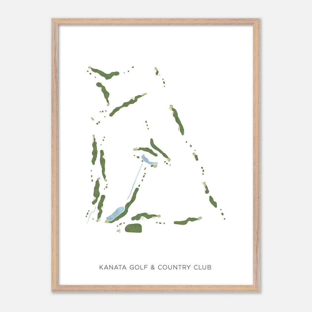 Print of Kanata Golf & Country Club Modern Map
