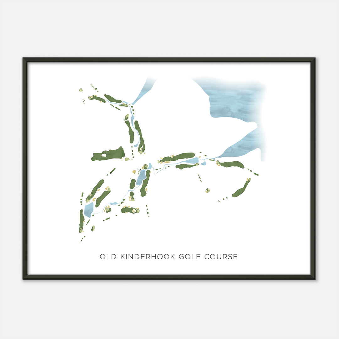 Print of Old Kinderhook Golf Course Modern Map