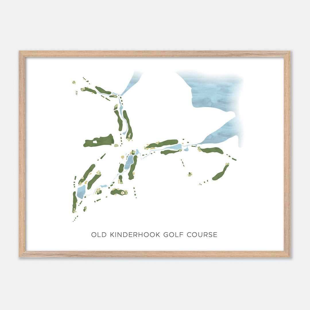 Print of Old Kinderhook Golf Course Modern Map