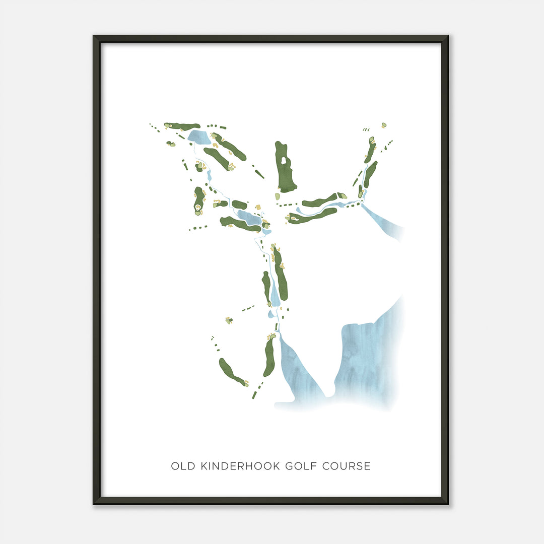 Print of Old Kinderhook Golf Course Modern Map