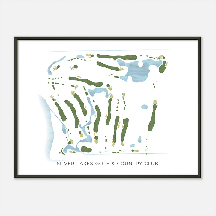 Print of Silver Lakes Golf & Country Club Modern Map