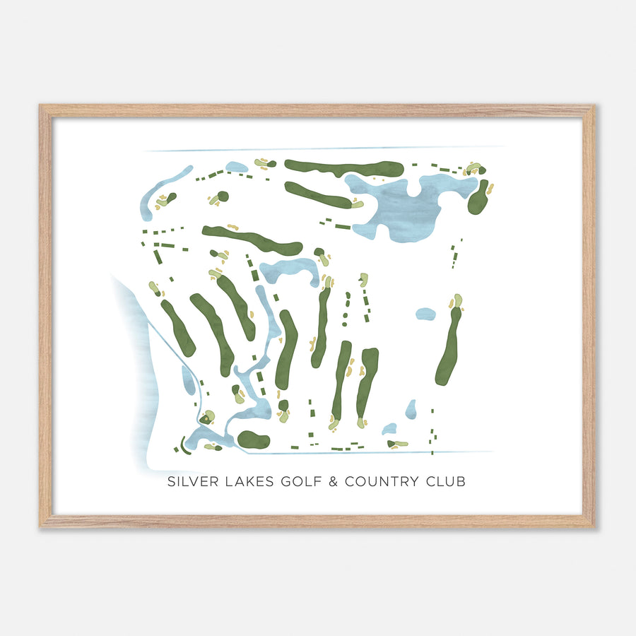 Print of Silver Lakes Golf & Country Club Modern Map