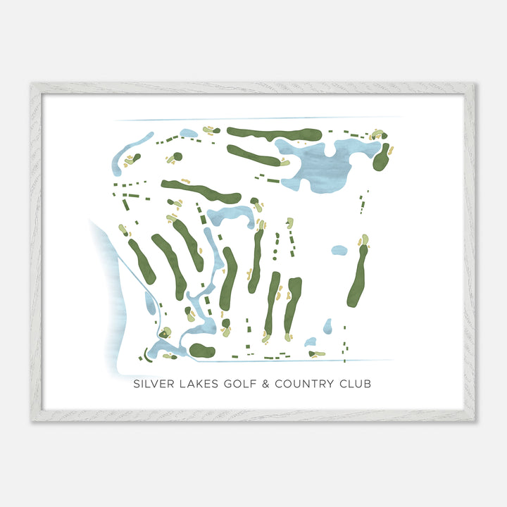 Print of Silver Lakes Golf & Country Club Modern Map