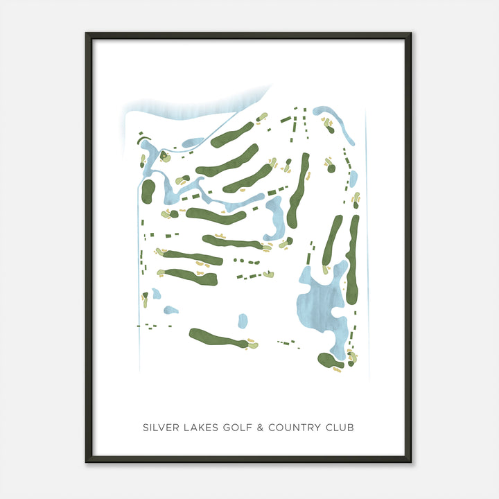 Print of Silver Lakes Golf & Country Club Modern Map