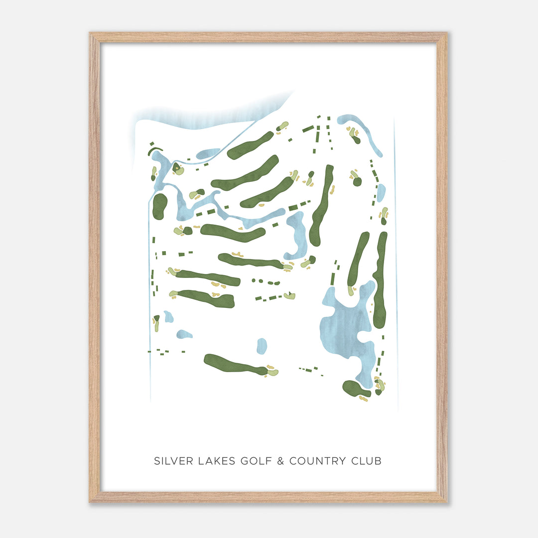 Print of Silver Lakes Golf & Country Club Modern Map