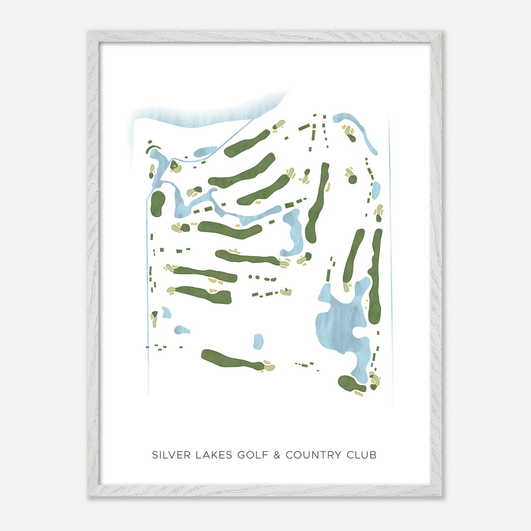 Print of Silver Lakes Golf & Country Club Modern Map