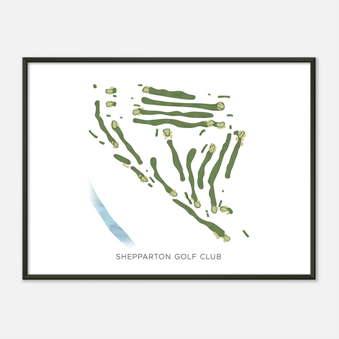 Print of Shepparton Golf Club Modern Map