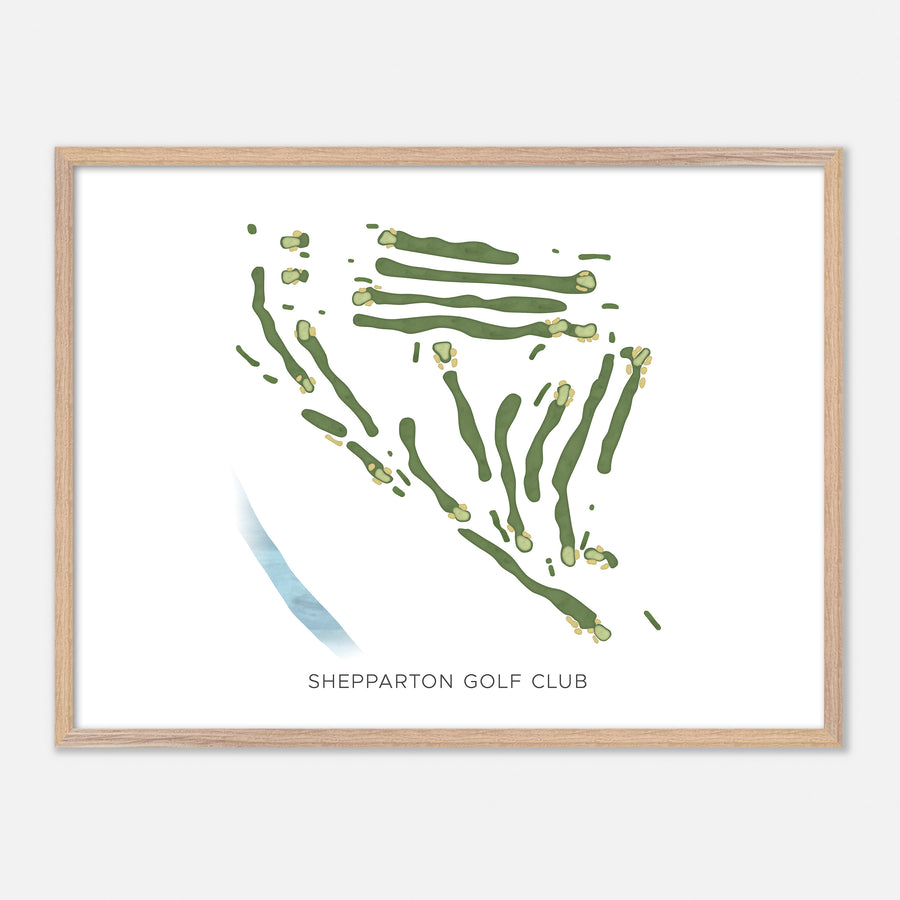 Print of Shepparton Golf Club Modern Map