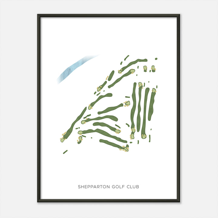 Print of Shepparton Golf Club Modern Map