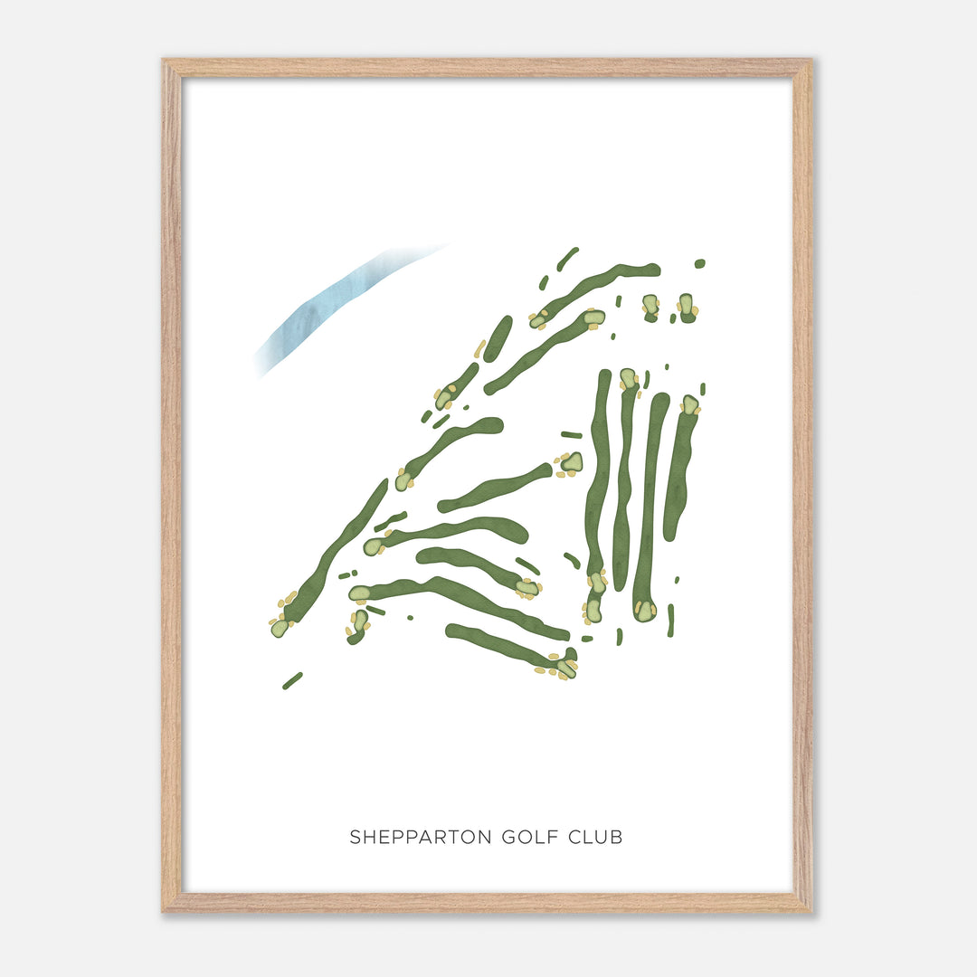 Print of Shepparton Golf Club Modern Map