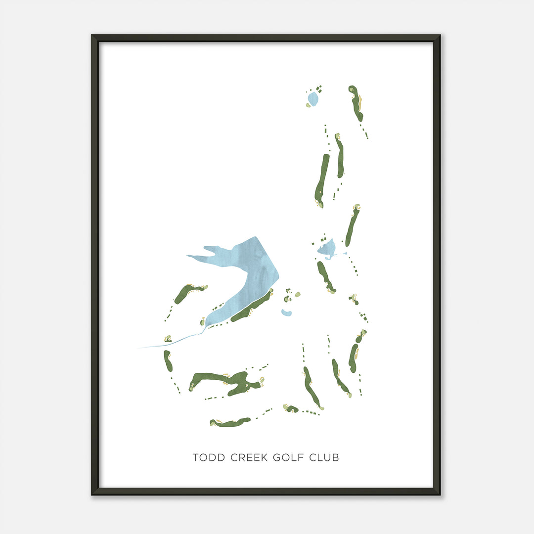 Print of Todd Creek Golf Club Modern Map