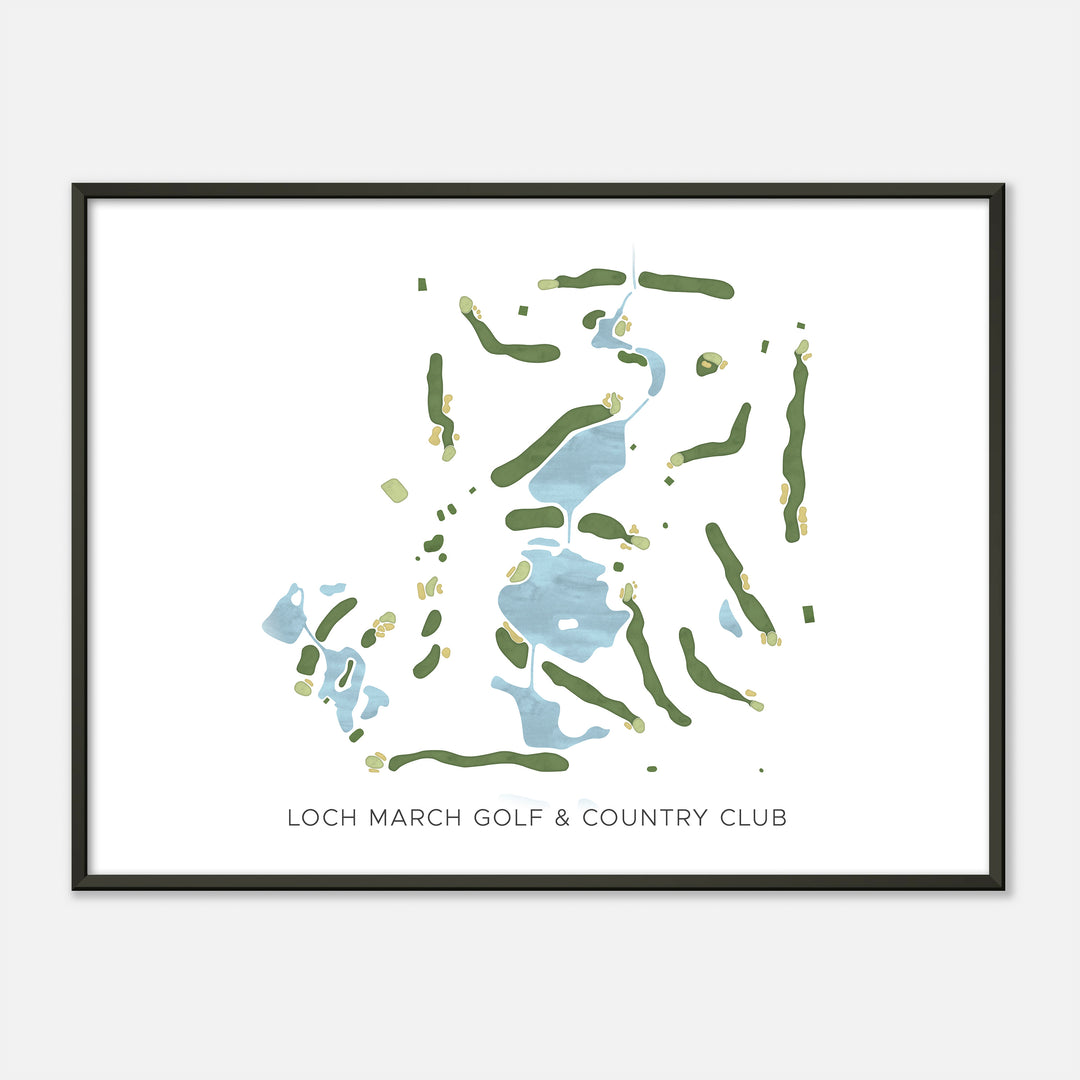 Print of Loch March Golf & Country Club Modern Map