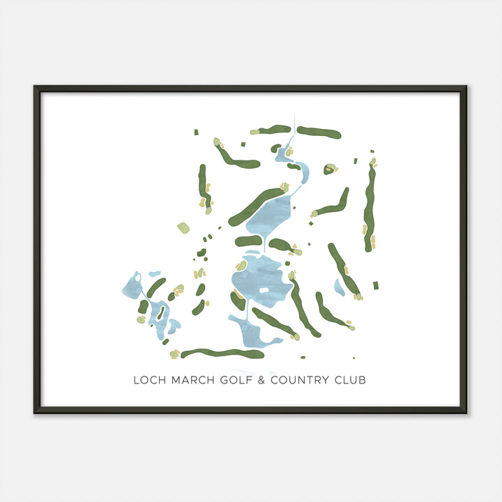 Print of Loch March Golf & Country Club Modern Map