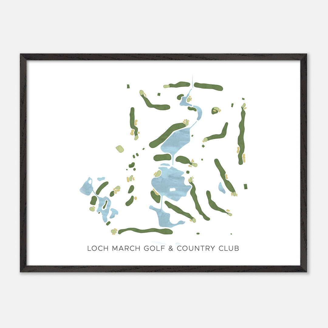 Print of Loch March Golf & Country Club Modern Map