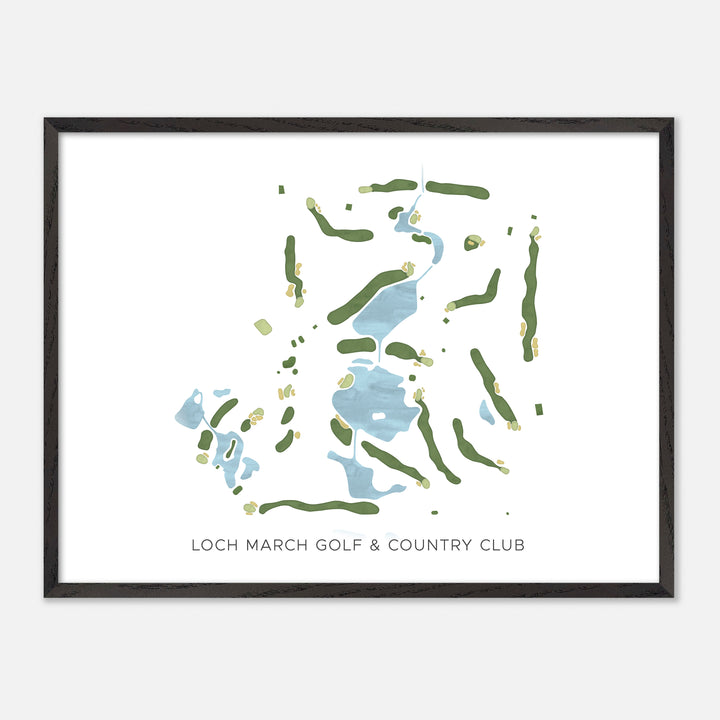 Print of Loch March Golf & Country Club Modern Map