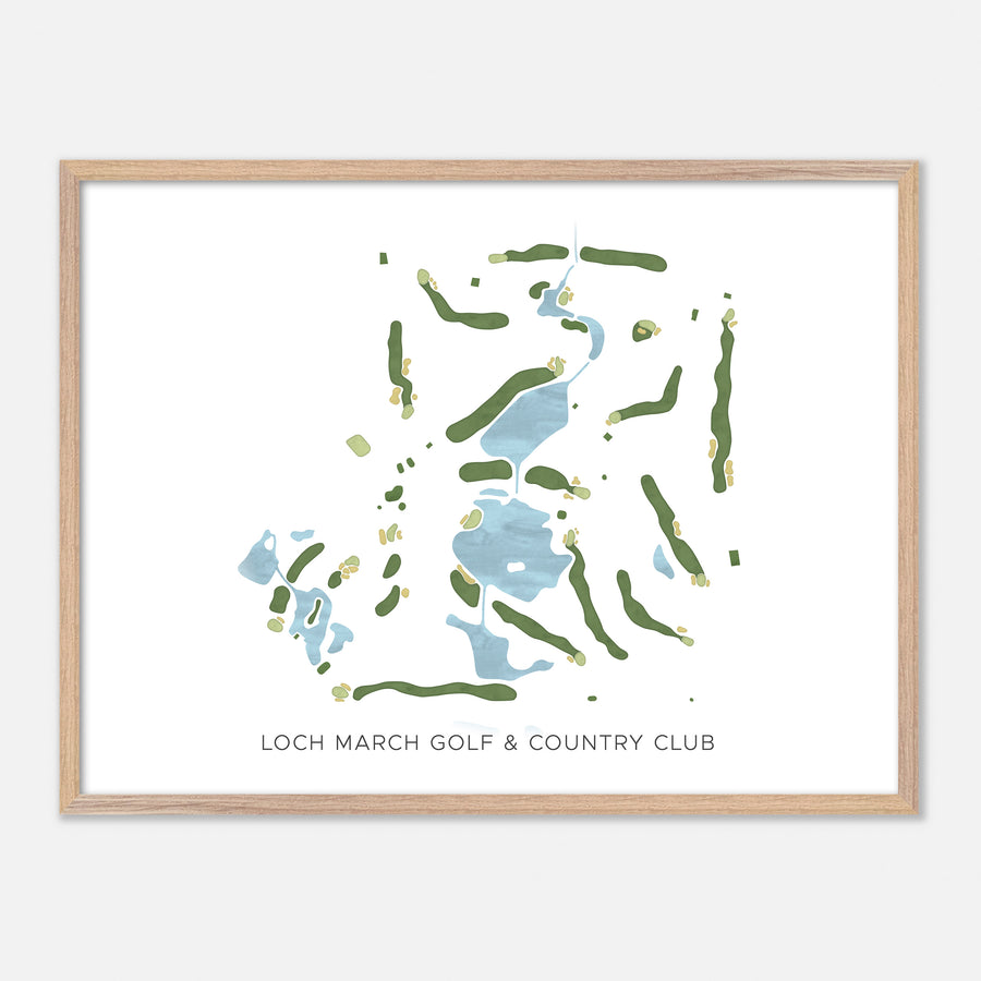 Print of Loch March Golf & Country Club Modern Map