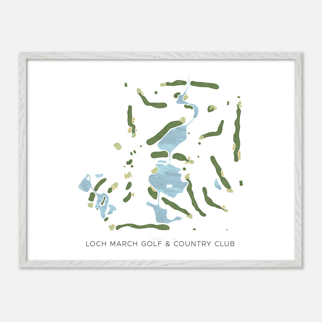 Print of Loch March Golf & Country Club Modern Map