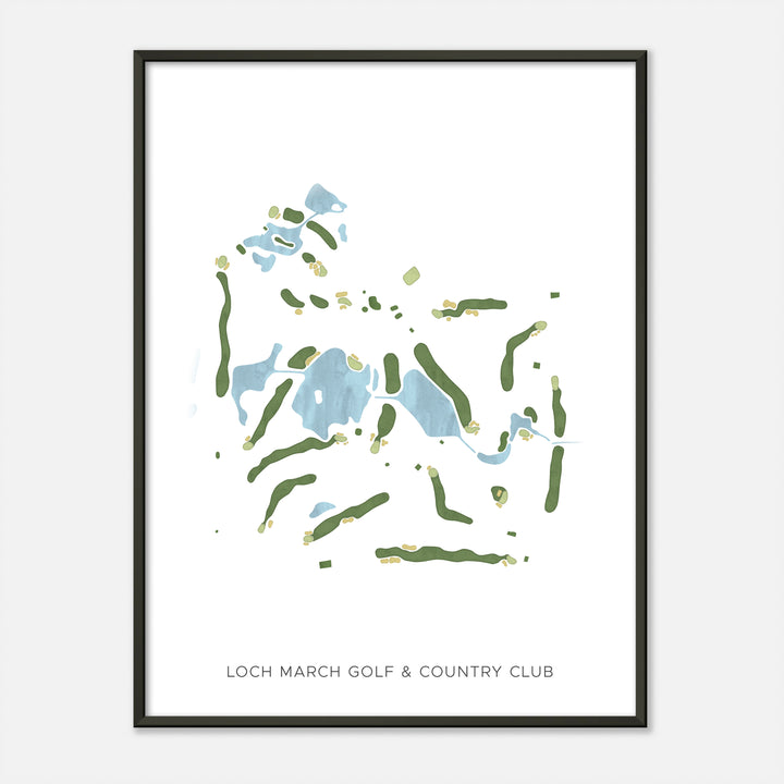 Print of Loch March Golf & Country Club Modern Map