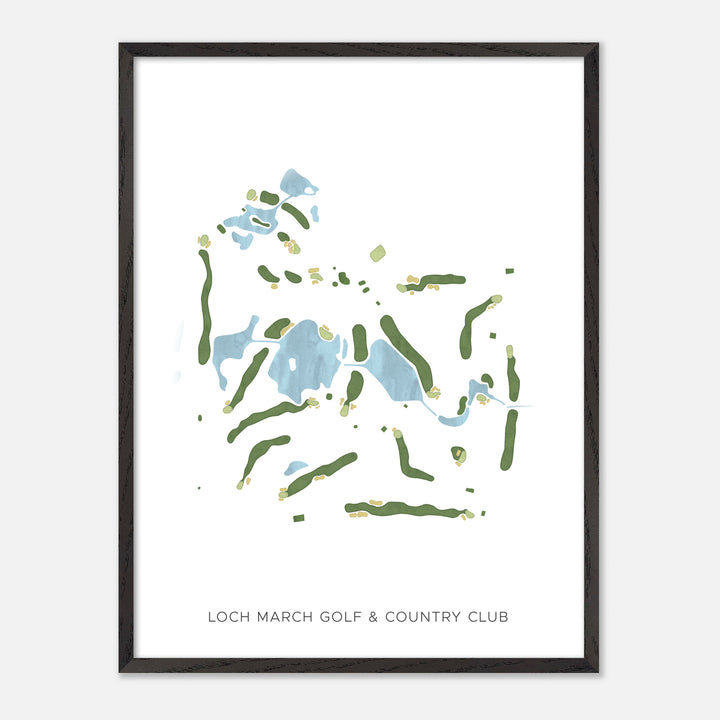 Print of Loch March Golf & Country Club Modern Map