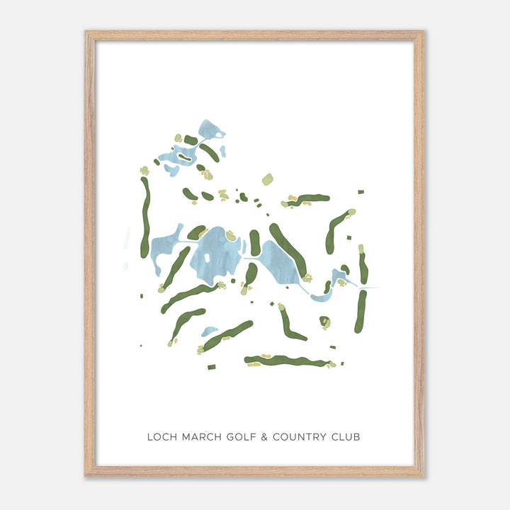 Print of Loch March Golf & Country Club Modern Map