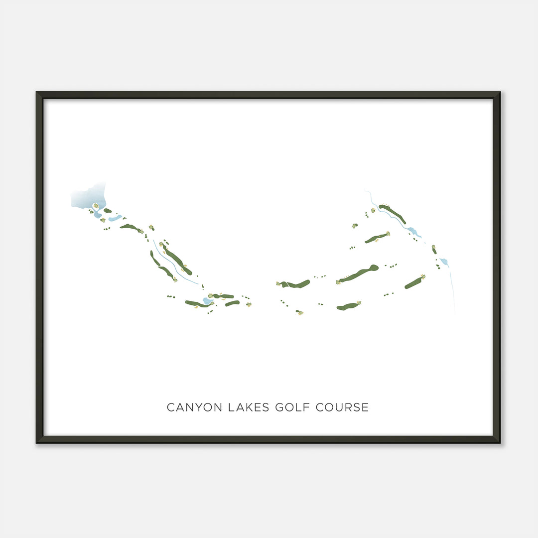 Print of Canyon Lakes Golf Course Modern Map