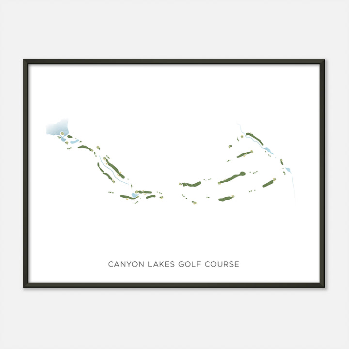 Print of Canyon Lakes Golf Course Modern Map