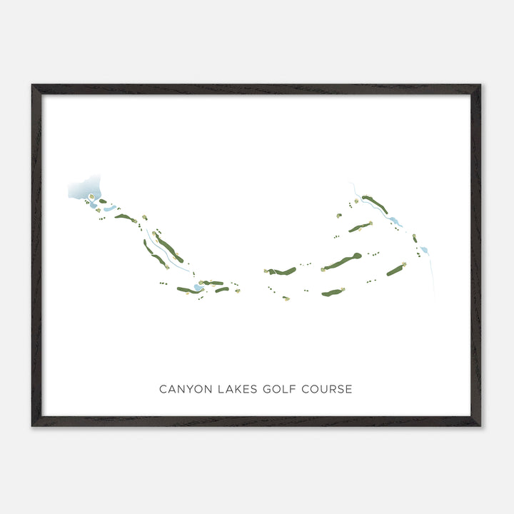 Print of Canyon Lakes Golf Course Modern Map
