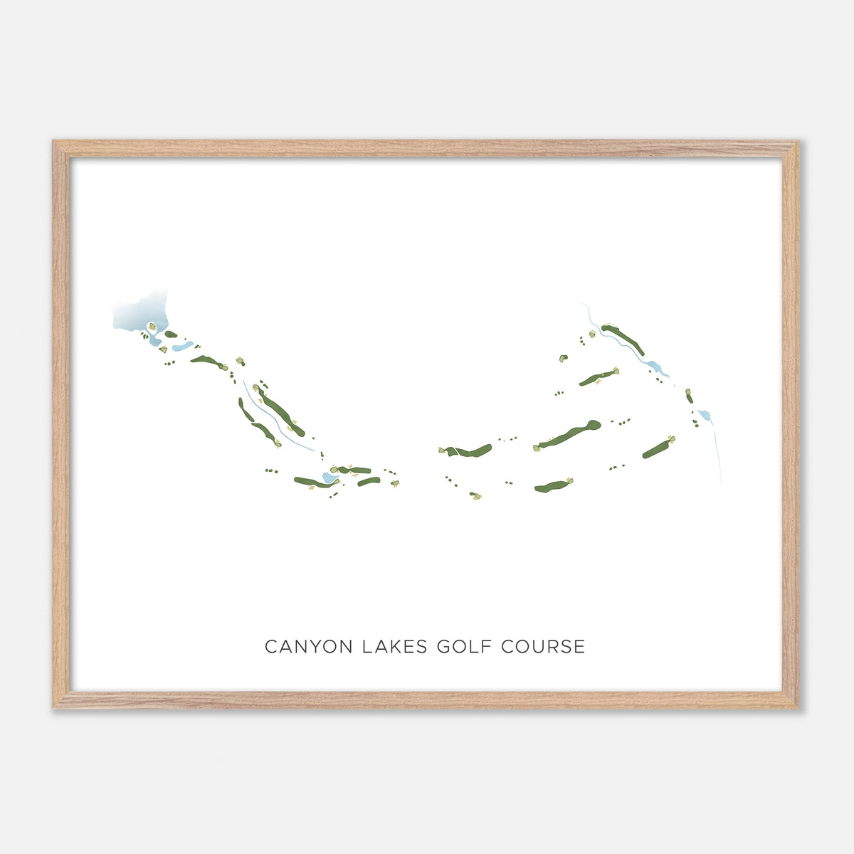 Print of Canyon Lakes Golf Course Modern Map