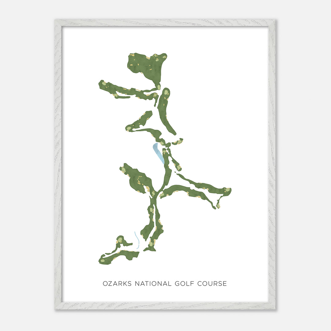 Print of Ozarks National Golf Course Modern Map