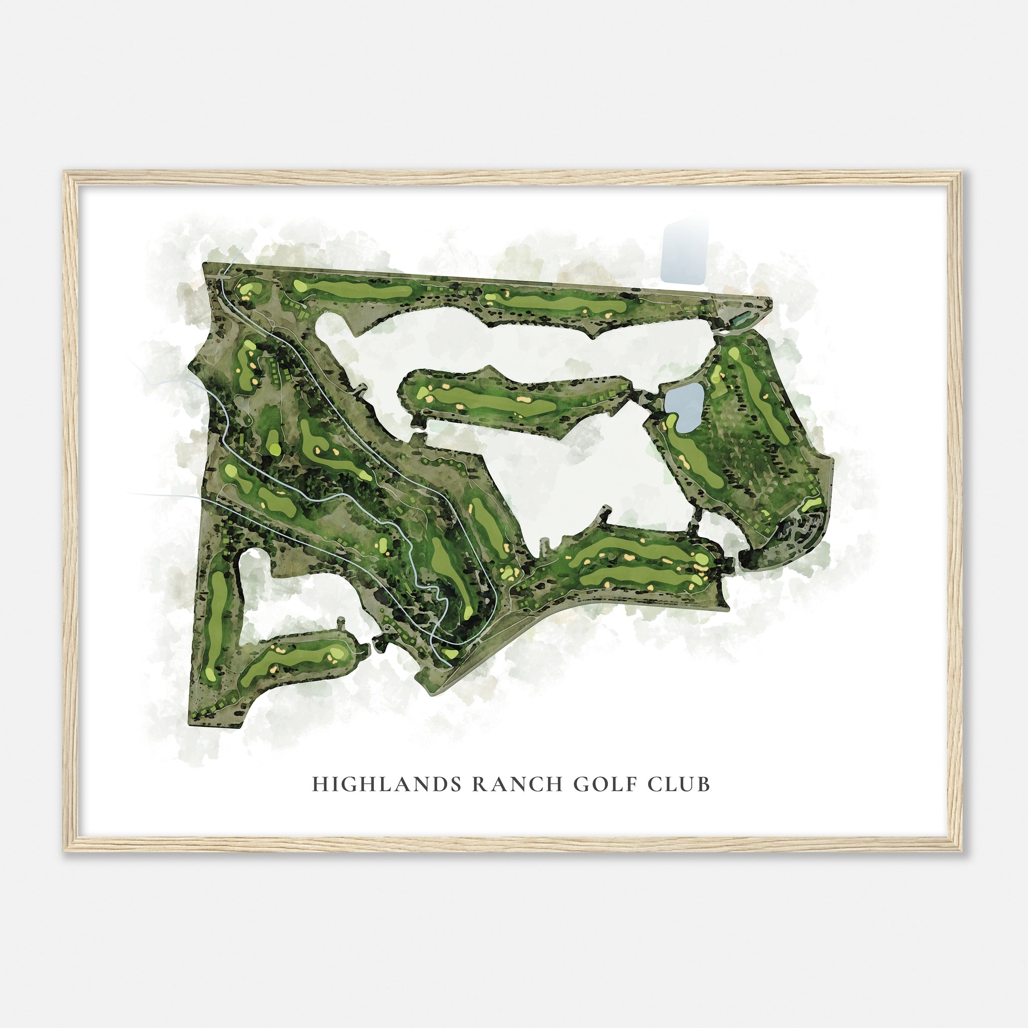 Highlands Ranch Golf Club, Colorado - Custom Golf Course Map in Classic ...