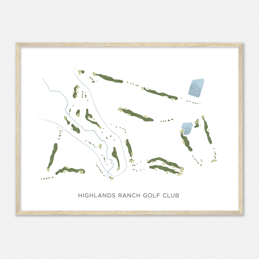 Print of Highlands Ranch Golf Club Modern Map