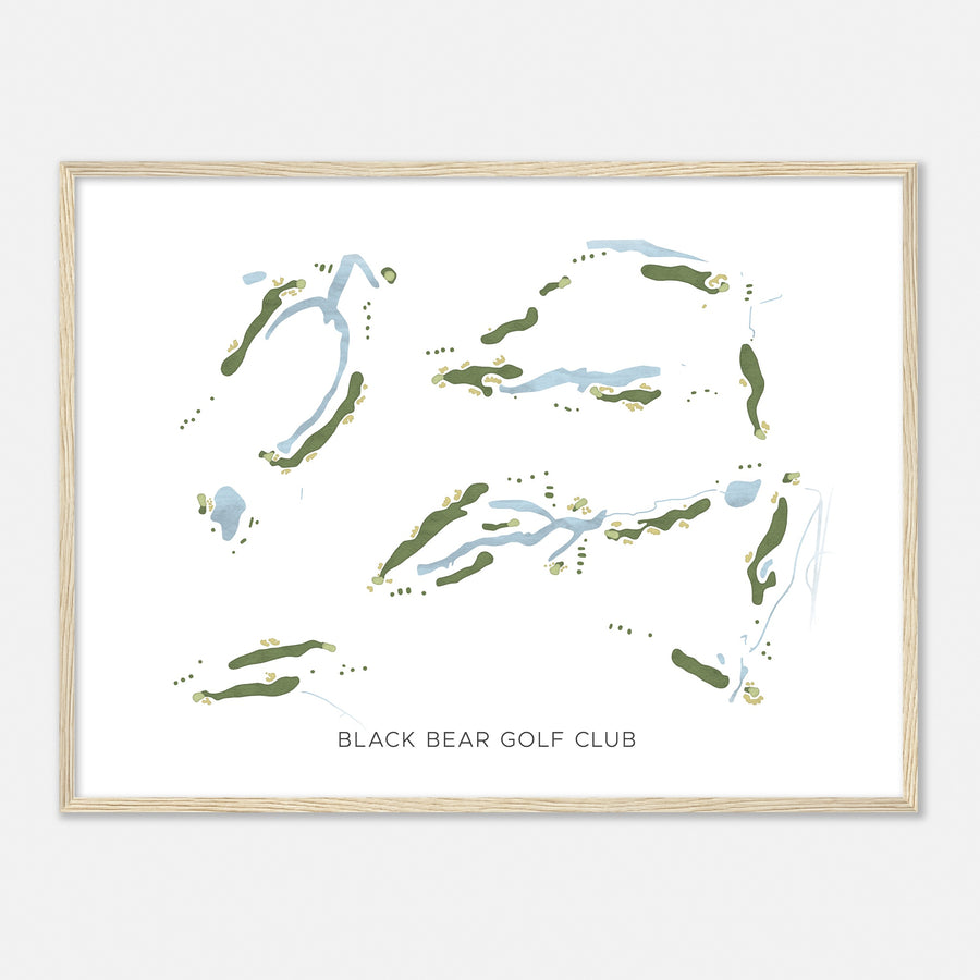 Print of Black Bear Golf Club Modern Map