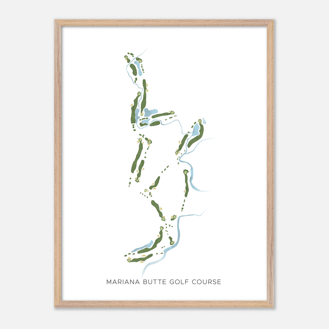 Print of Mariana Butte Golf Course Modern Map